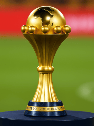 AFCON golden championship trophy display