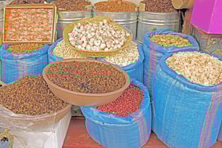 Souk Kchacha's dried fruit stall