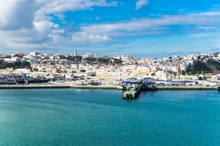 Tangier port landscape, Morocco coastline