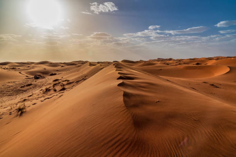 Sand dunes in the Sahara