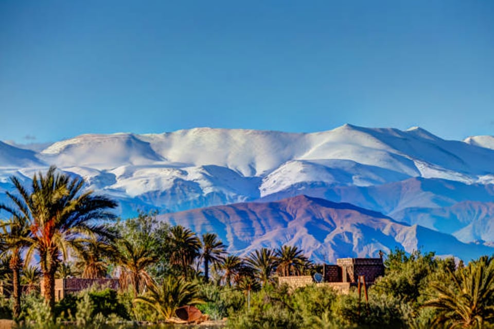 Atlas Mountains with ridges