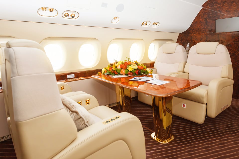 Luxurious Business Class Cabin Interior
