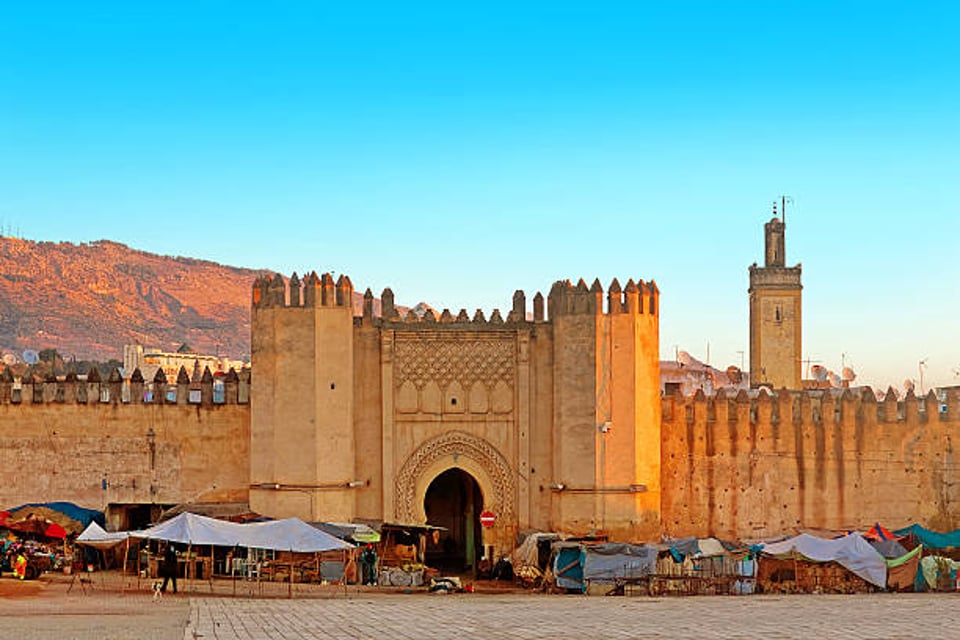 Historic gate at Fez Medina