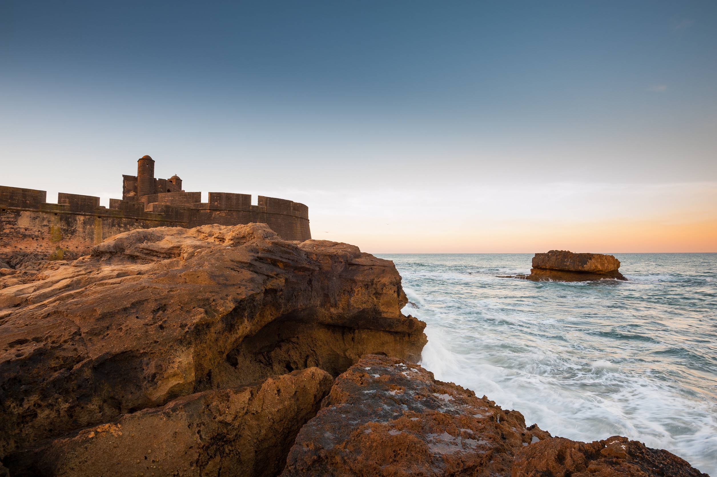 City wall of Essaouira Morocco City wall of Essaouira Morocco