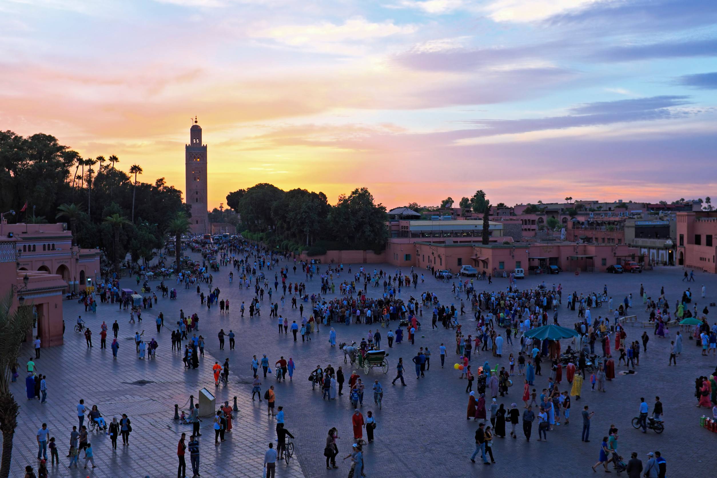 Djemaa El Fna Market In Marrakesh Morocco